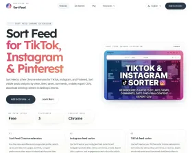 Sort Feed for TikTok, Instagram & Pinterest - SortFeed.io screenshot