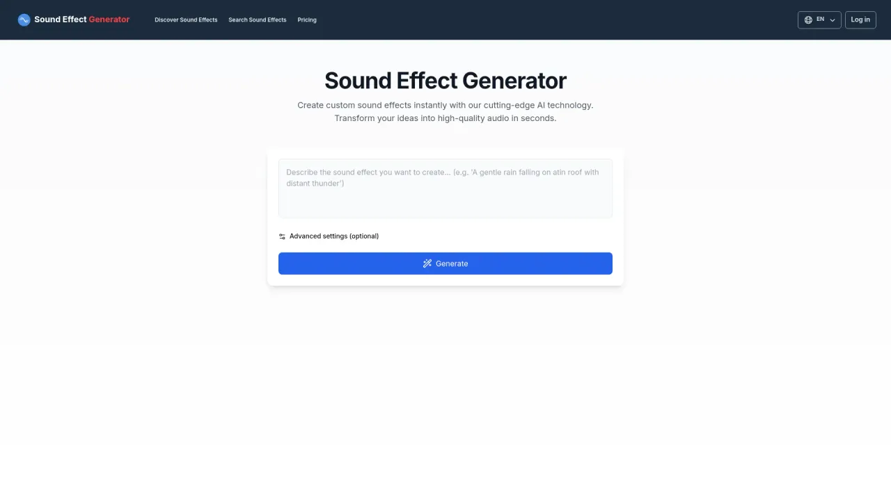 Sound Effects Generator