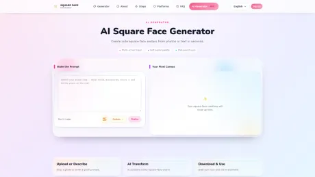 Square Face Avatar Generator screenshot