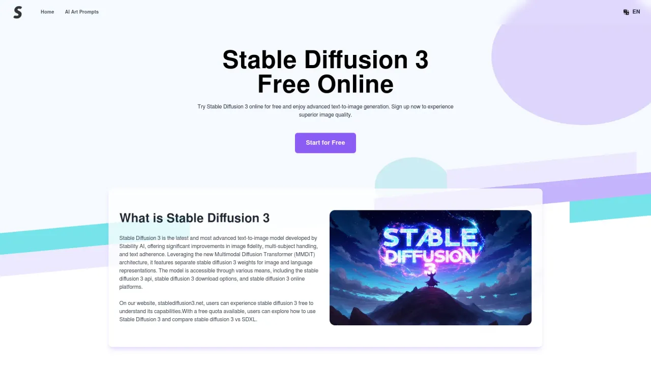 Stable Diffusion 3 AI Image Generator Free Online