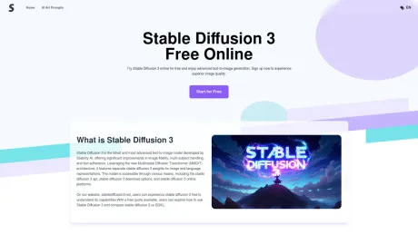 Stable Diffusion 3 AI Image Generator Free Online screenshot