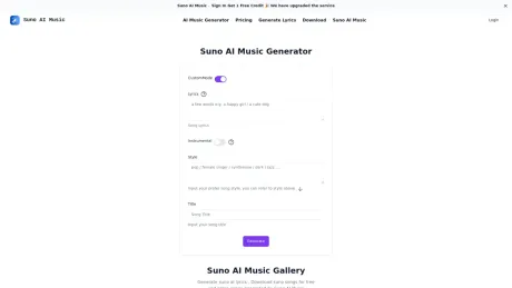 Suno AI Music screenshot