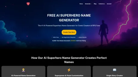 Superhero Name Generator screenshot