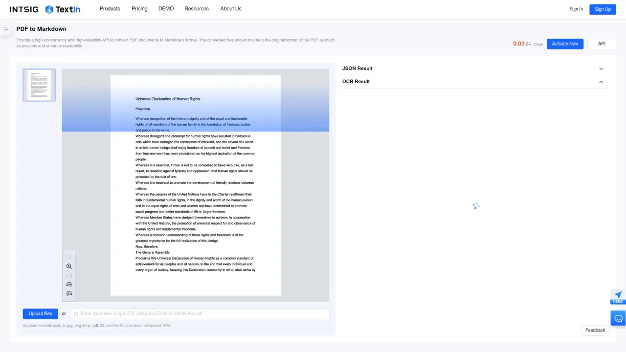 TextIn.AI PDF to Markdown