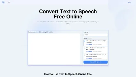TexttoSpeech.im: Convert Text to Speech Free Online screenshot