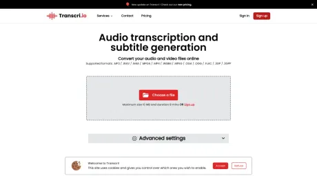 Transcri screenshot