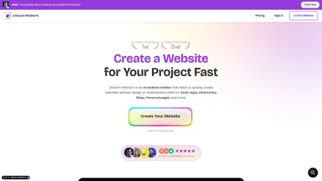 Unicorn Platform screenshot