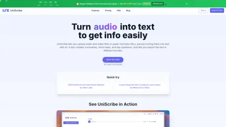 Uniscribe screenshot