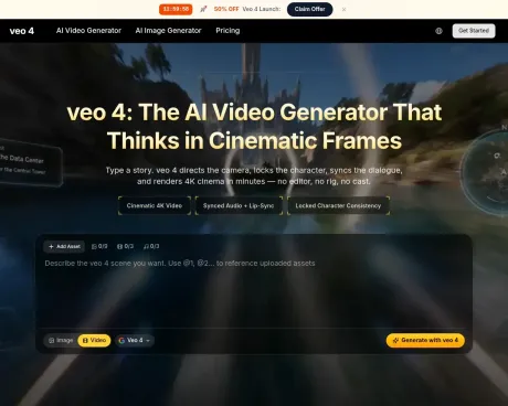 Veo 4 AI Video Generator screenshot