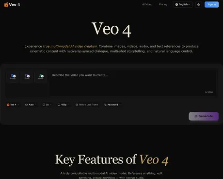 Veo 4 AI screenshot