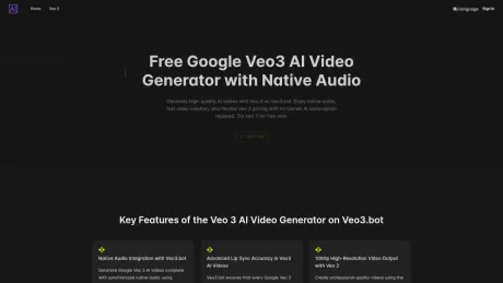 Veo3.bot: Free Access to Google Veo 3 AI Video Generation with Native Audio screenshot