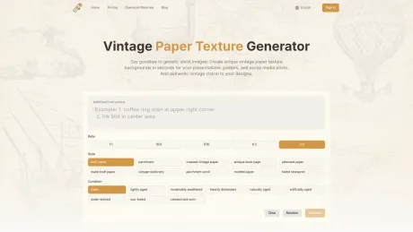 Vintage Paper Generator screenshot