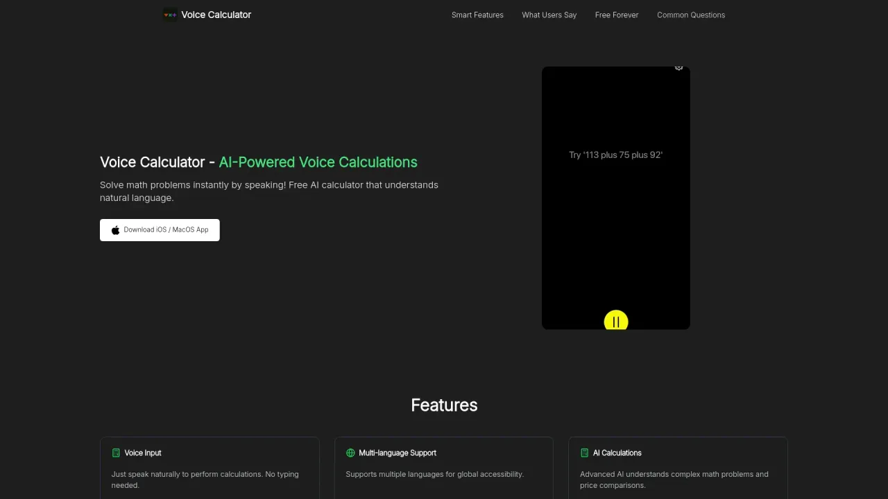 Voice Calculator