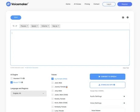 Voicemaker screenshot