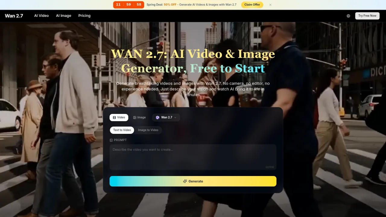 Wan 2.7 Video Generator