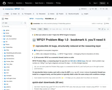 WFGY Problem Map screenshot