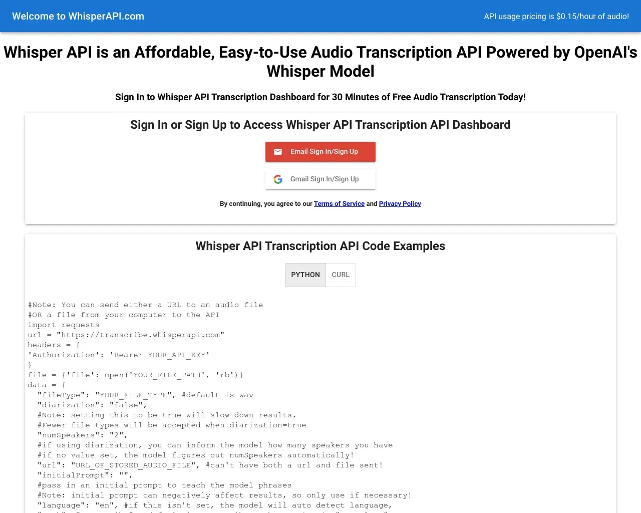 WhisperAPI