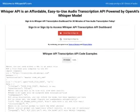 WhisperAPI screenshot