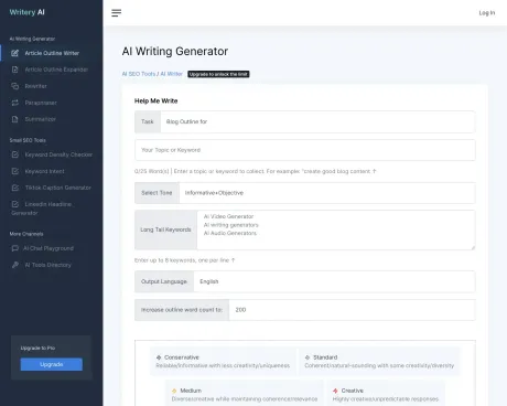 Writery AI screenshot