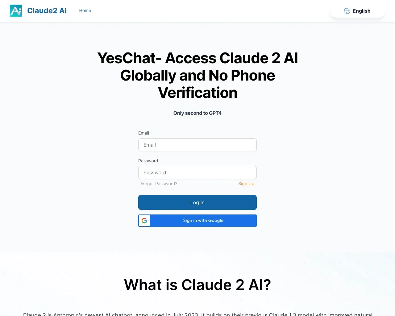 YesChat-Free Claude 2 Globally
