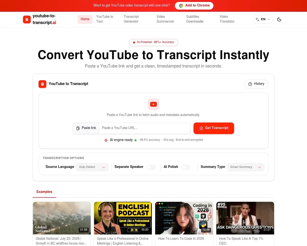 YouTube-to-Transcript.ai