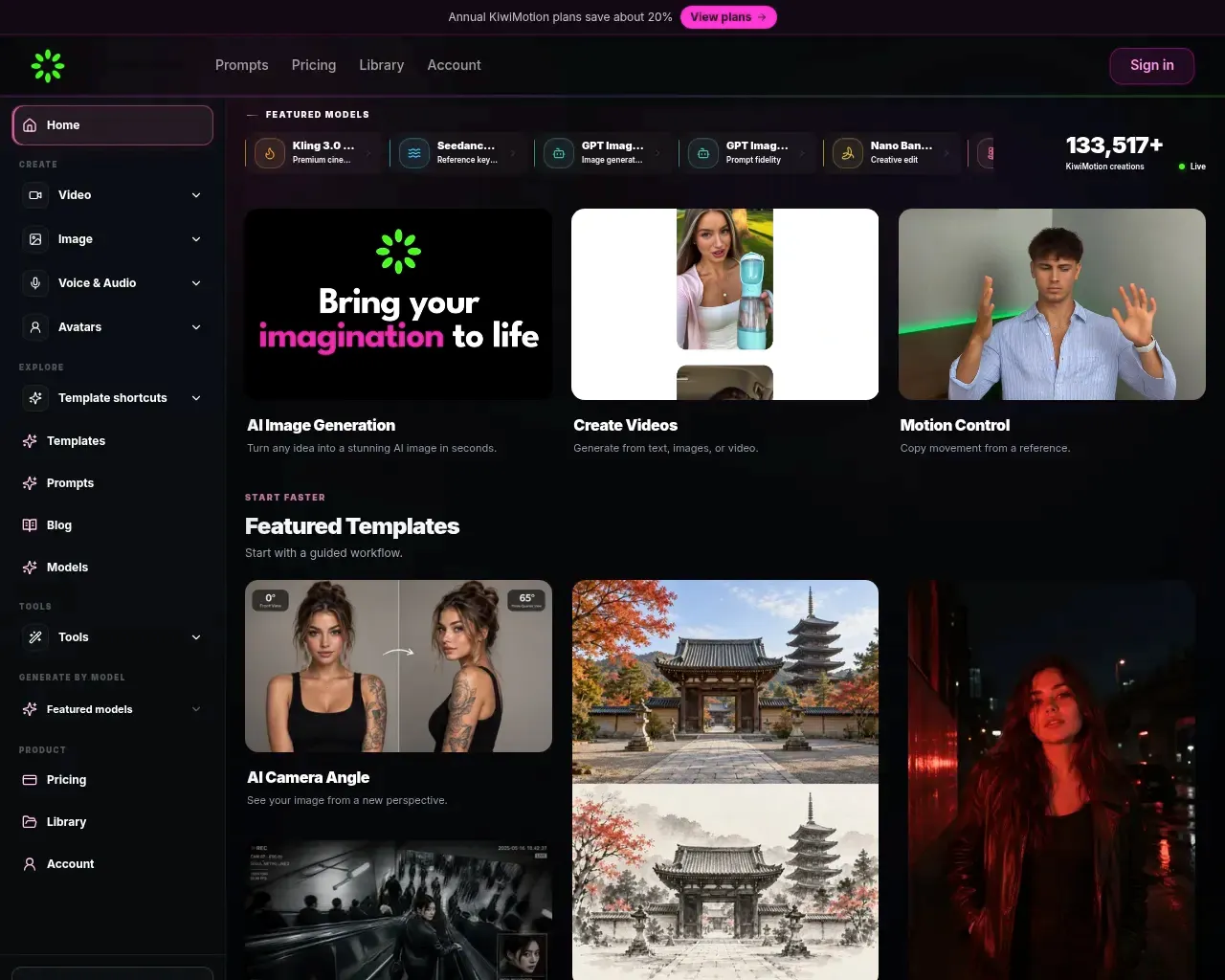 KiwiMotion AI screenshot