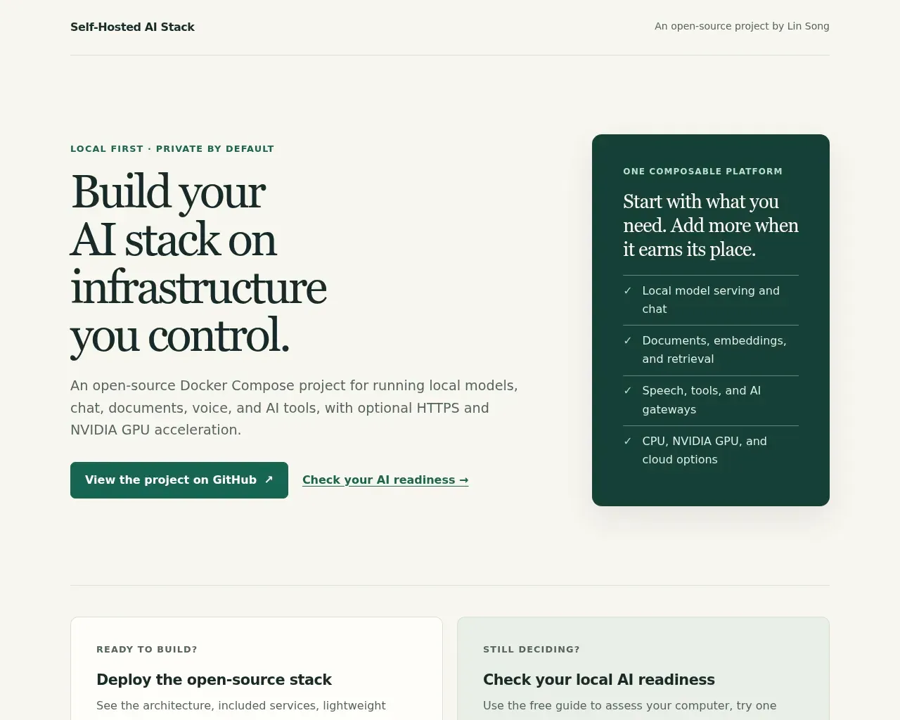 Self-Hosted AI Stack